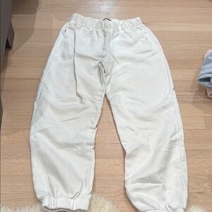 Brandy Melville White Jogger Pants